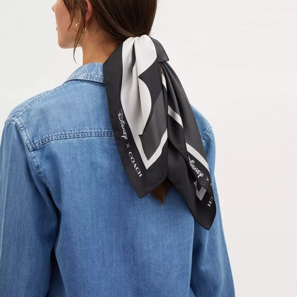 Disney X Coach Mickey Mouse Silk Bandana - Picture 2 of 7